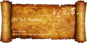 Öhl Bence névjegykártya